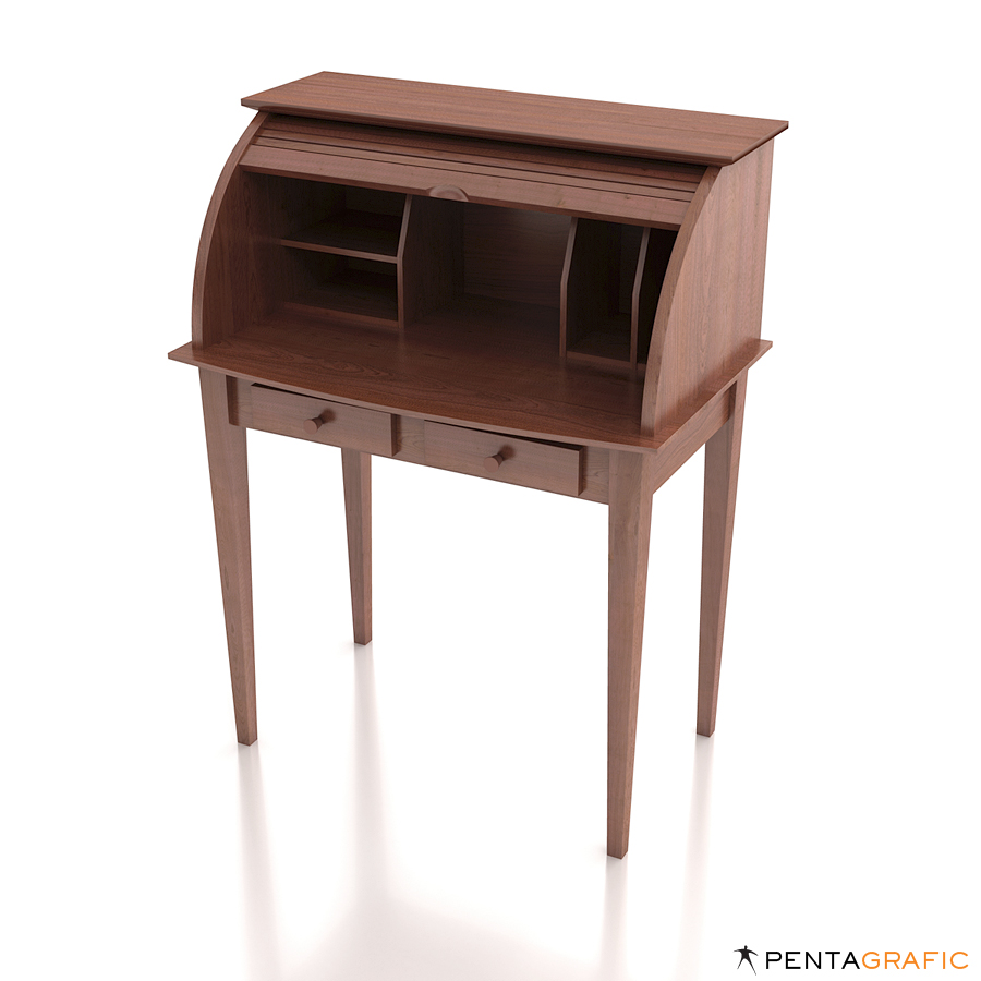 Colonial Roll Top Desk V2 Strata