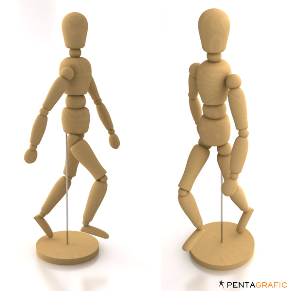 how to draw a manikin model